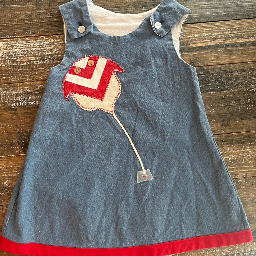 Denim boutique style dress with a stingray. Very cute fir the beach.